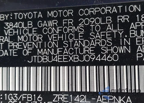 2011 Toyota Corolla Le z USA, uszkodzony, nr VIN JTDBU4EEXBJ094460